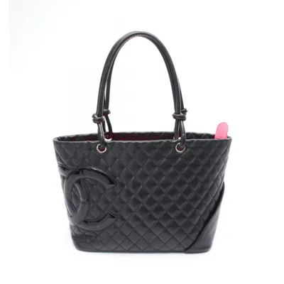 Pre-owned Chanel Cambon Ligne Tote Bag () In Black