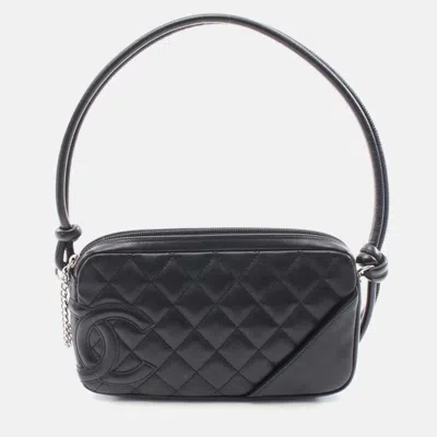 Pre-owned Chanel Cambon Line Black Lambskin Handbag