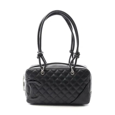 Pre-owned Chanel Cambon Line Bowling Shoulder Bag Black
