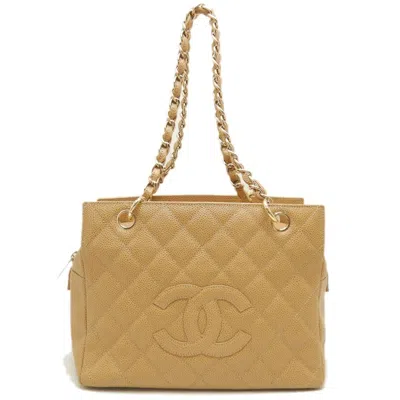 Pre-owned Chanel Camel Grained Calfskin Tote Bag ()