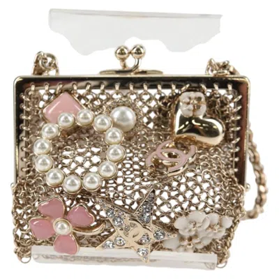 Pre-owned Chanel Camélia Metal Clutch Bag () In Gold
