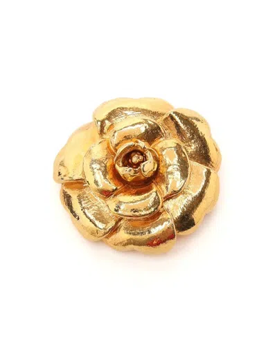 Chanel Camellia Brooch In Gold