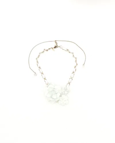Chanel Camellia Choker In White