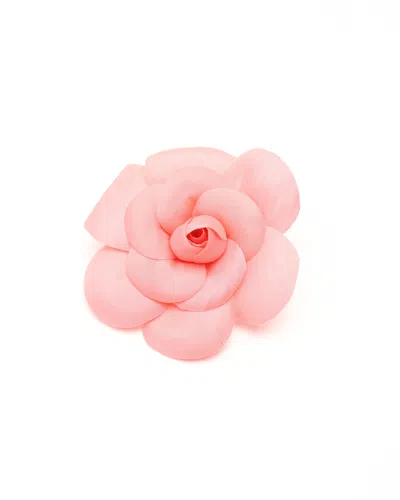 Pre-owned Chanel Camellia Corsages Brooch In Pink