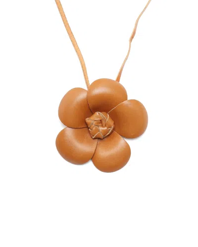 Pre-owned Chanel Camellia Leather Choker In Other