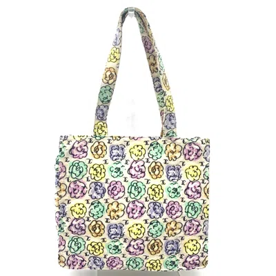 Pre-owned Chanel Camellia Nylon Canvas Tote Bag ()