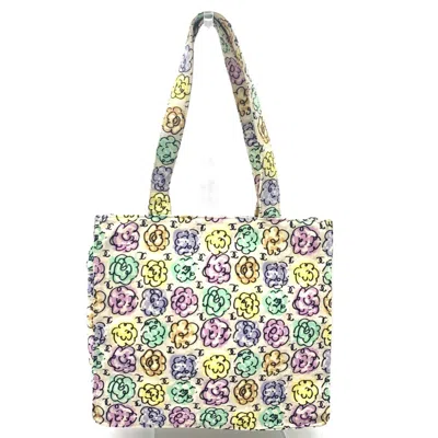Pre-owned Chanel Camellia Nylon Canvas Tote Bag () In Multi