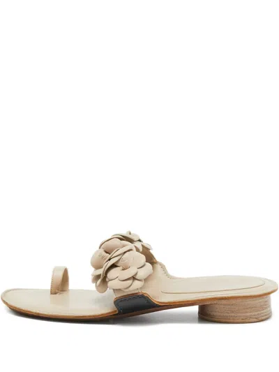 Pre-owned Chanel Camellia Sandals