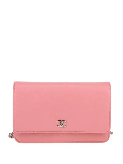Pre-owned Chanel Camellia Shoulder Bag In Pink