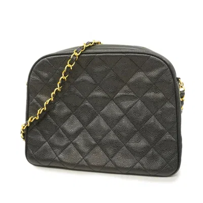 Pre-owned Chanel Camera Leather Shopper Bag () In Black
