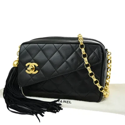 Pre-owned Chanel Camera Leather Shoulder Bag () In Black