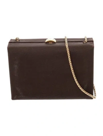 Pre-owned Chanel Canvas Box Clutch In Brown