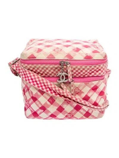 Pre-owned Chanel Canvas Cc Lunch Box In Pink