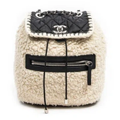 Pre-owned Chanel Canvas Coco Neige Flap Backpack In Neutrals