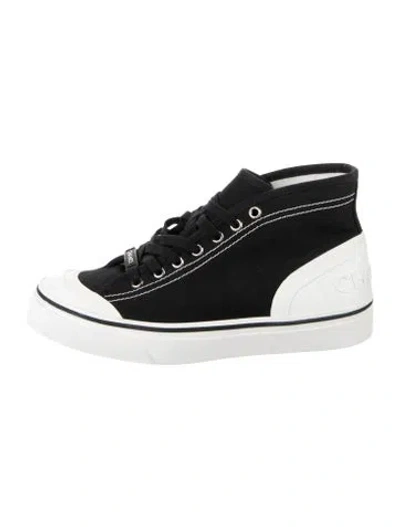 Pre-owned Chanel Canvas Colorblock Pattern Sneakers In Multi