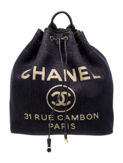 Pre-owned Chanel Canvas Deauville Backpack