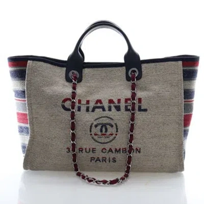 Pre-owned Chanel Canvas Deauville In Neutral