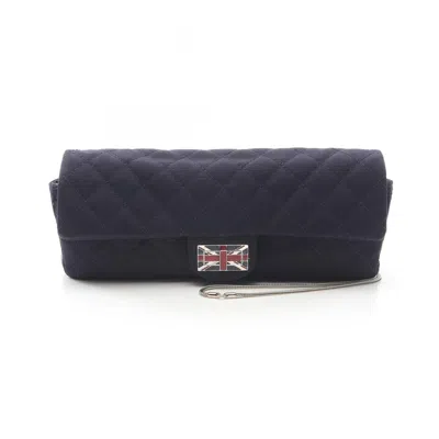 Pre-owned Chanel Canvas Fabric Shoulder Bag () In Blue