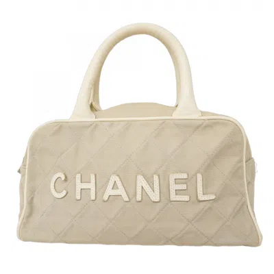 Pre-owned Chanel Canvas Handbag () In Gray