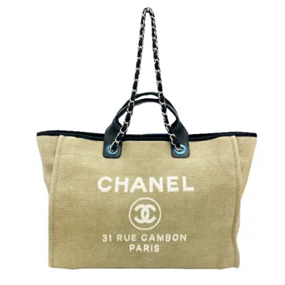 Pre-owned Chanel Canvas Leather Tote Bag () In Multi