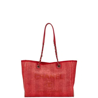 Pre-owned Chanel Canvas Leather Tote Bag () In Multi