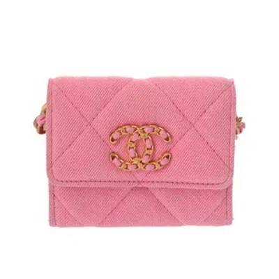 Pre-owned Chanel Canvas Pouch () In Pink