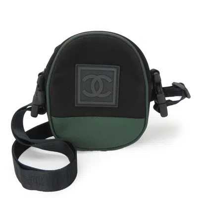 Pre-owned Chanel Canvas Shoulder Bag Pochette In Black