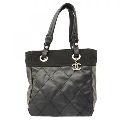 Pre-owned Chanel Canvas Tote Bag () In Black