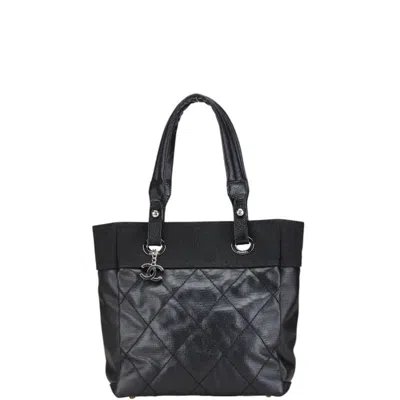Pre-owned Chanel Canvas Tote Bag () In Black