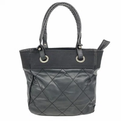 Pre-owned Chanel Canvas Tote Bag () In Black