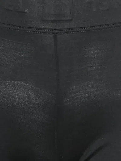 Pre-owned Chanel Capri Embossed Logo Jersey Trousers In Black