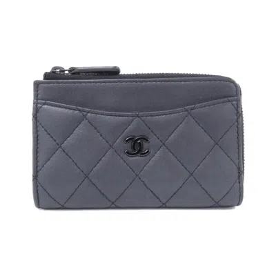 Pre-owned Chanel Card Case () In Gray