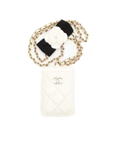Pre-owned Chanel Card Holder On Chain Bag In Multi