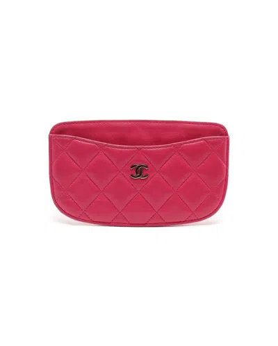 Pre-owned Chanel Card Holder In Pink