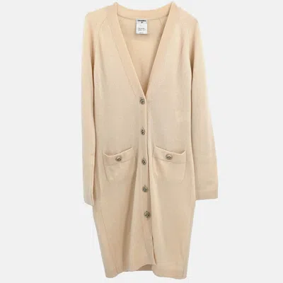 Pre-owned Chanel Cardigan Beige Size 36 In Sand