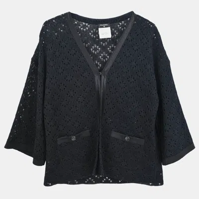 Pre-owned Chanel Cardigan Black F 34