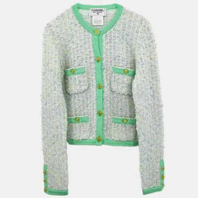 Pre-owned Chanel Cardigan Green 97p It 38