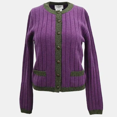 Pre-owned Chanel Cardigan Purple