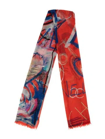 Pre-owned Chanel Cashmere 2015 Scarf In Red