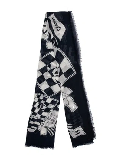 Pre-owned Chanel Cashmere 2023 Scarf In Blue