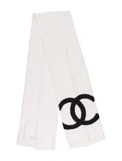 Pre-owned Chanel Cashmere 2024 Scarf In Neutral