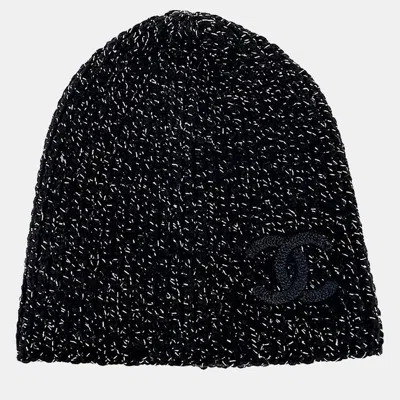 Pre-owned Chanel Cashmere Black Beanie