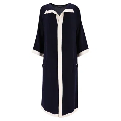 Pre-owned Chanel Cashmere Cardi/coat With 'cc' Logo Buttons In Black