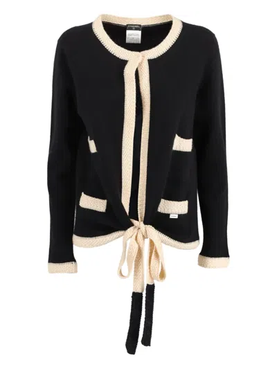 Pre-owned Chanel Cashmere Cardigan In Black