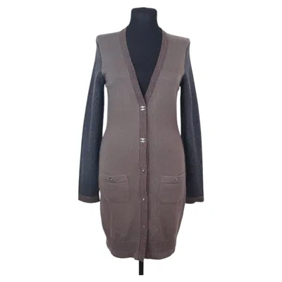 Pre-owned Chanel Cashmere Cardigan In Gray