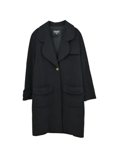 Pre-owned Chanel Cashmere Coat In Black