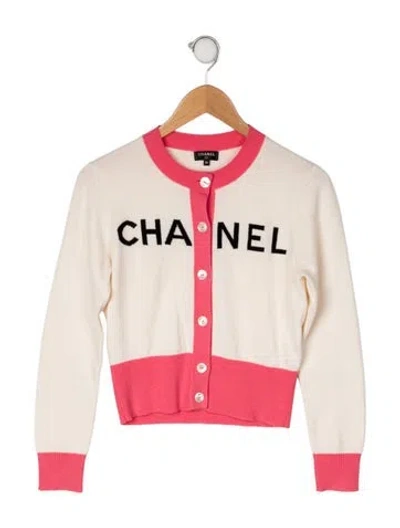 Pre-owned Chanel Cashmere Graphic Print Sweater In Neutral