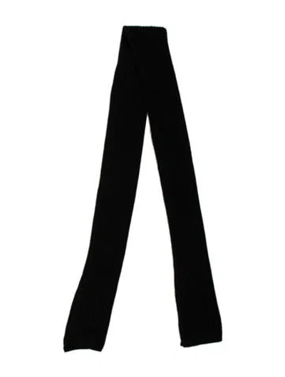 Pre-owned Chanel Cashmere Interlocking Cc Logo Scarf In Black