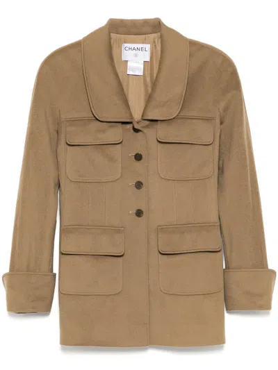 Pre-owned Chanel Cashmere Jacket In Green