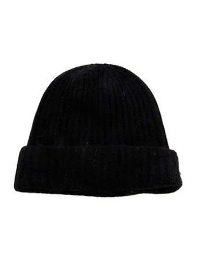 Pre-owned Chanel Cashmere Knit Beanie In Black